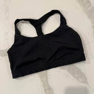 All In Motion Racerback Sports Bra Women's Medium Black Workout Running Training